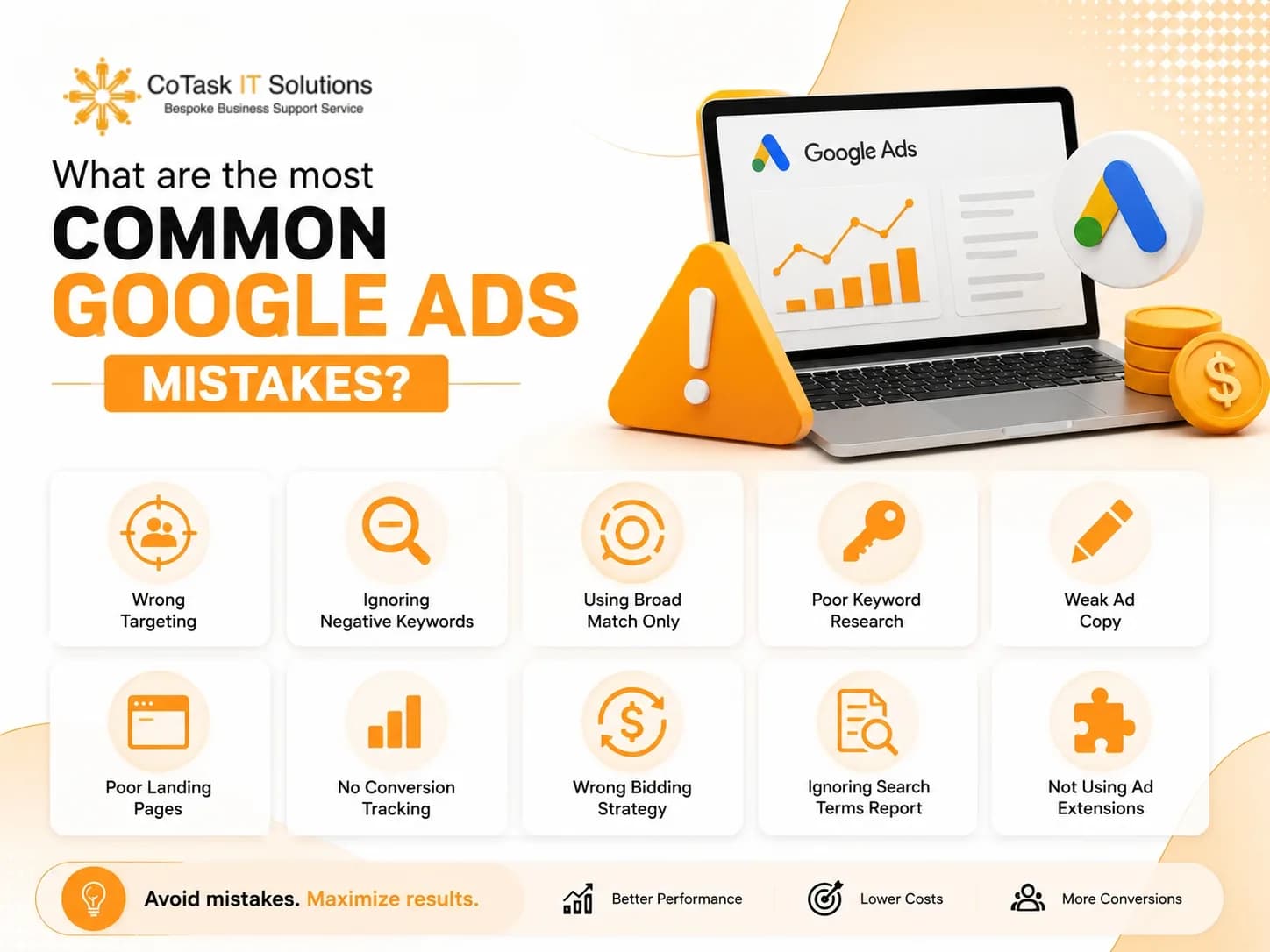 What are the most common Google Ads mistakes?